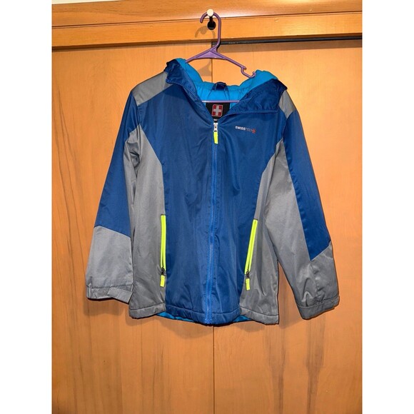 Kids winter jacket with hood Swiss Tech Size XL (14-16) Multi Color - Picture 1 of 7